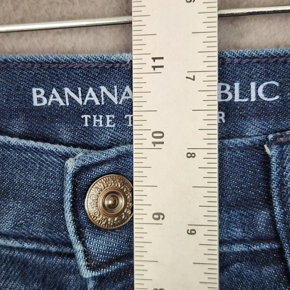 Banana Republic Traveler Slim Jeans Mens 32x30 Blue Slim Straight Stretch Denim